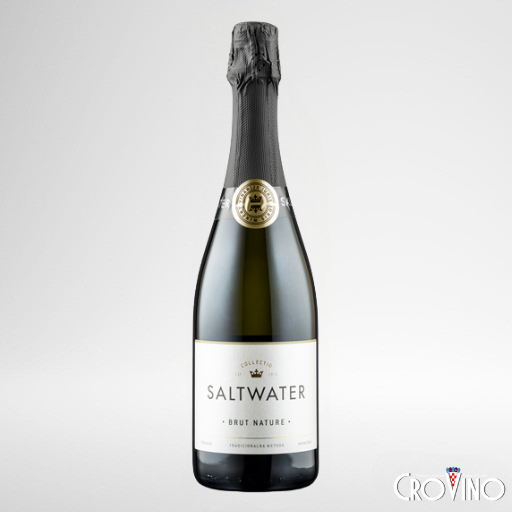 Iuris Saltwater Brut Nature is een mousserende wijn uit Kroatië gemaakt van Chardonnay